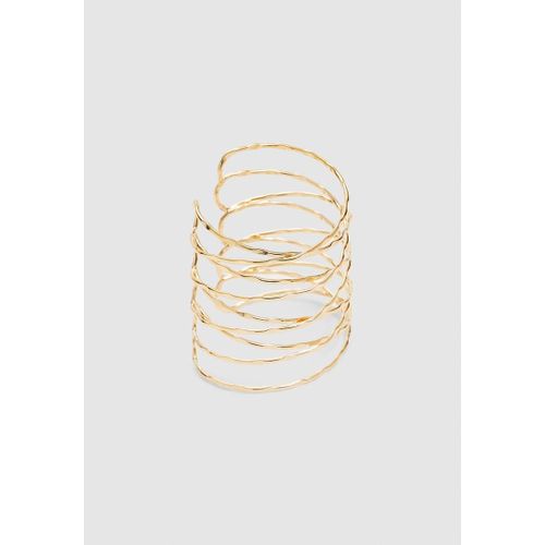 Stradivarius Brazalete Rigide Circulaire Entrecroisé Or Os
