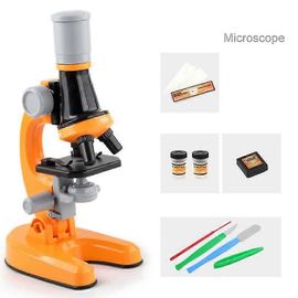 Microscope scientifique pour enfants, microscope biologique pour enfants et étudiants - orange