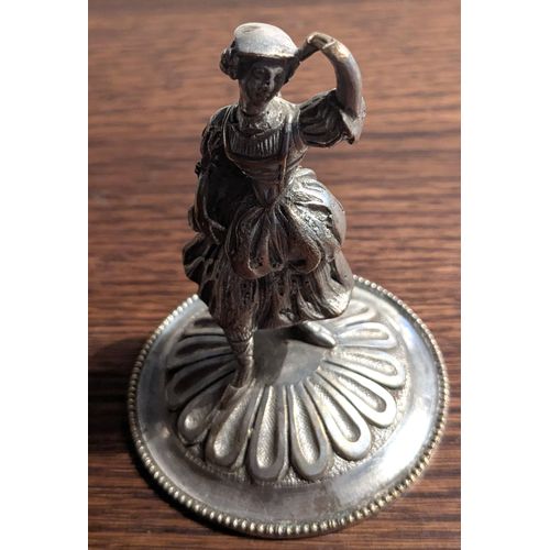 Lot de 2 Figurines Danseurs en Métal Argenté