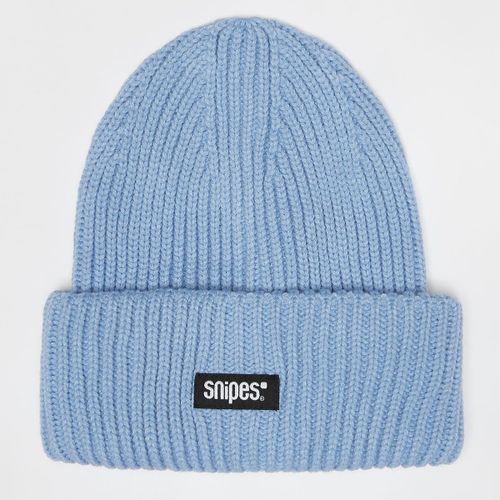 Snipes Woven Logo Knit Beanie Unisex Bonnets Bleu Taille One Size Accessoires