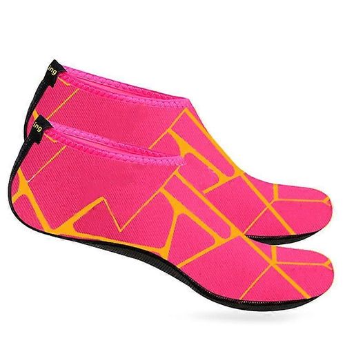 Evago 3mm Peau D'eau Chaussures Aqua Chaussettes Pour Les Sports Nautiques Plage Piscine Surf-Rose Rouge-Adulte-L-Mâle