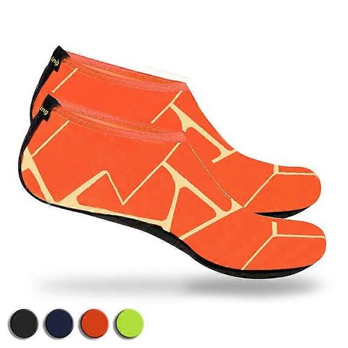 Evago 3mm Peau D'eau Chaussures Aqua Chaussettes Pour Les Sports Nautiques Plage Piscine Surf-Orange-Adulte-S-Mâle