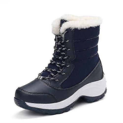 Bottes De Neige Imperméables Pour Femmes Dames Fourrure Doublée Hiver Chaud-Adulte-Eu36-Homme