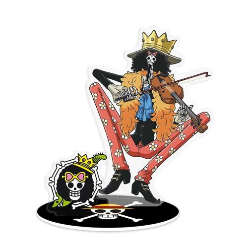 Abystyle One Piece Anime Brook 10,2 Cm Acryl® Support En Acrylique Modèle Figure Anime Manga Accessoires De Bureau Merch Cadeau