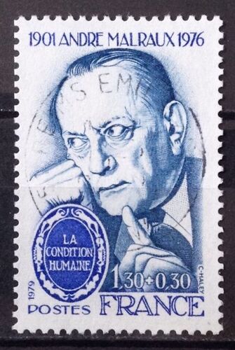 Personnages Célèbres - André Malraux 1,30+0,30 (Très Joli N° 2032b) Obl - France Année 1979 - N26344