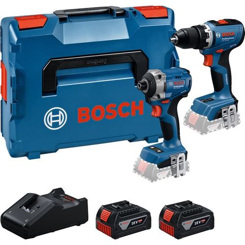 Combo Kit 2 outils 18 V GSR + GDR + 2x GBA 5.0 Ah + GAL 18V-40 Professional - BOSCH - 0615A50090