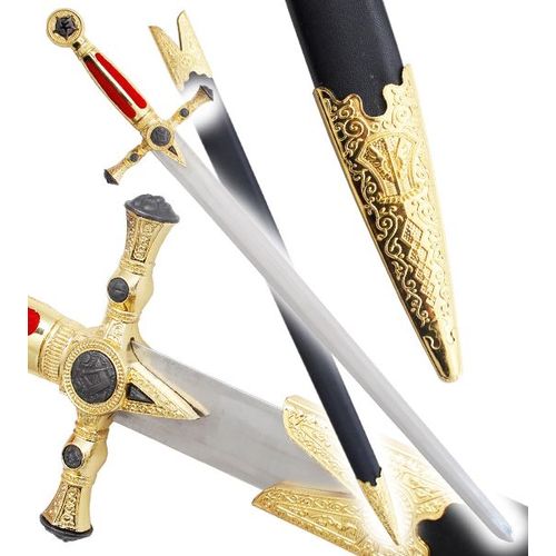 Epee Franc Macon Rouge Une Main + Fourreau