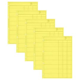 Elve Lot De 5 Blocs Audit 3 Colonnes + Entête 297x210 80 Pages Jaune