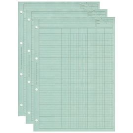 Elve Lot De 3 Blocs Audit 6 Colonnes + Entête 297x210 80 Pages Bleu