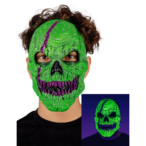 Masque Squelette Démoniaque Vert Adulte