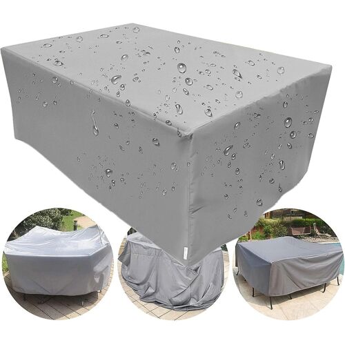 Housse Pour Meubles De Jardin, Rectangulaire, Housse Pour Meubles De Jardin, Housse Pour Table De Jardin, Imperméable/Imperméable, Respirante, Housse Pour Ensemble De Meubles (Dimensions : 308 X 138 X