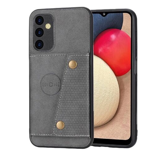 Portefeuille Étui Pour Samsung Galaxy A25 5g Buit En Fer Étui Portefeuille Protection Antichoc Béquille Titulaire De La Carte - Gris