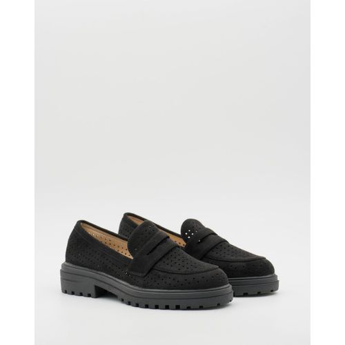 Mocassin Noir Femme Ajouré - 36