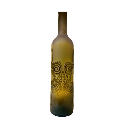 Bouteille Sculptée À Motif Tribal