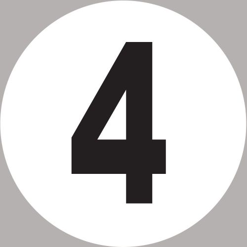 Numéro 4 - 5x5cm - Sticker/Autocollant