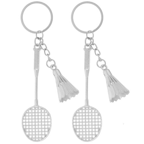 2pcs Badminton Porte-Clés Pendentifs Suspendus Badminton Porte-Clés Pendentifs