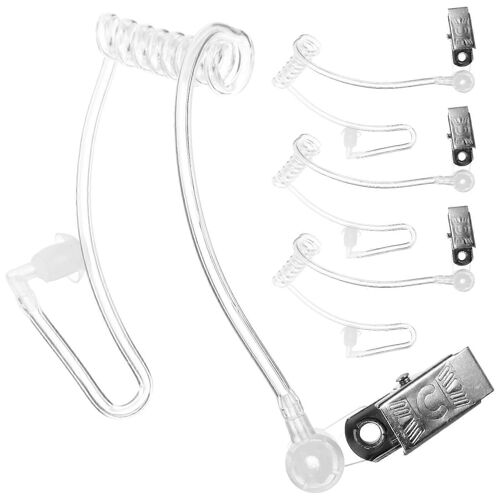 4pcs Tube Acoustique Écouteur Clair Tube Acoustique Remplacement Pour Talkie-Walkie Radio