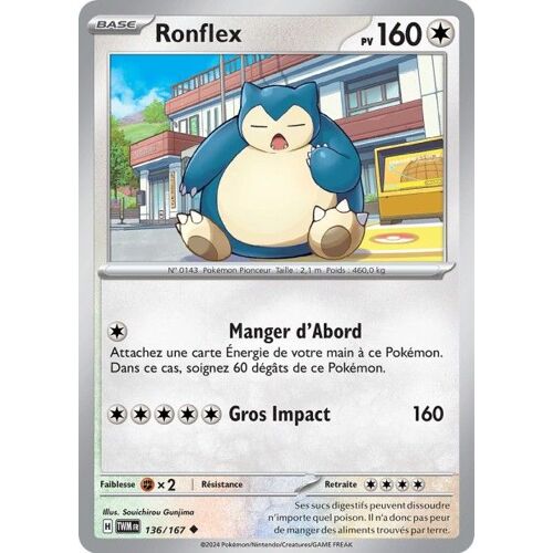 Carte Pokémon - Ronflex - 136/167 - Mascarade Crépusculaire