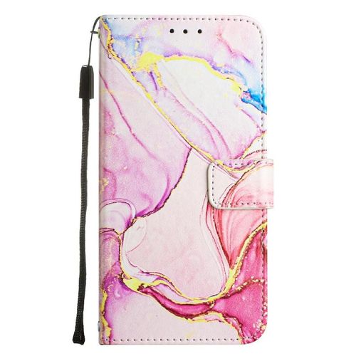 Étui Pour Samsung Galaxy Note 8 Cuir Pu Bicelle Motif De Marbre Portefeuille - Couleur Rose