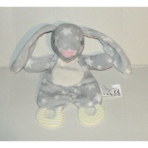 Doudou Lapin Dentition Gris Etoile Zd Trading