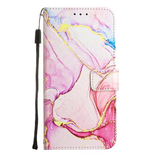 Étui Pour Samsung Galaxy S6 Edge Portefeuille Cuir Pu Bicelle Motif De Marbre - Couleur Rose