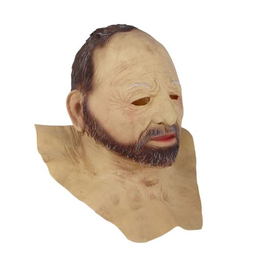 Halloween Latex Vieil Homme Visage Couverture Halloween Déguisements Tête Pour Mascarade Casque Réaliste