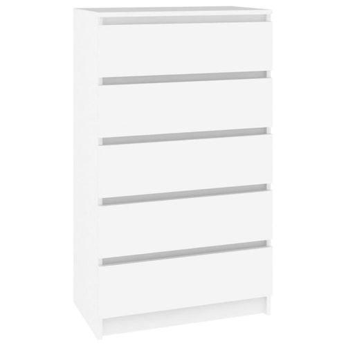 Vidaxl Commode Blanc 60x36x103 Cm Bois D'ingénierie