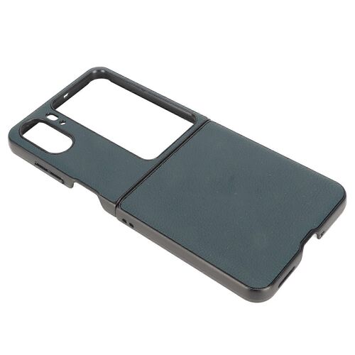 Étui pour téléphone pliant Premium en cuir véritable protection anti-chute couverture pour Find N2 Flip vert