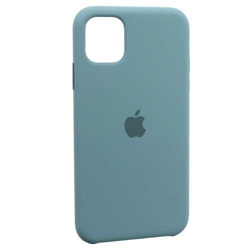 Coque de téléphone en silicone liquide Protection complète du corps Étui de protection antichoc Étui de protection contre les chutes avec protecteur d'écran vert sapin pour IPhone 11