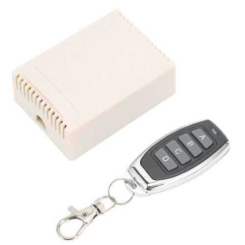 Télécommande sans fil 433 MHz 10A 4 canaux RF télécommande relais interrupteur pour porte électrique contrôle industriel24V