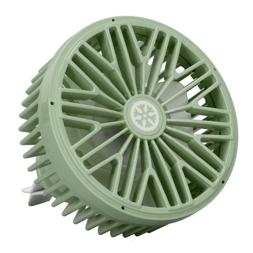 Ventilateur de refroidissement de voiture 5V Ventilateur de circulation d'air électrique Connecteur USB Ventilateur portable de rotation à 360 degrés pour voiture camion SUV vert