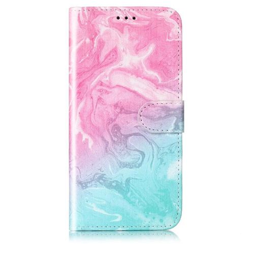Flip Étui Pour Huawei P10 Portefeuille En Cuir Pu Magnétique Protection Complète Motif De Marbre Titulaire De Fentes Pour Cartes - Couleur Rose