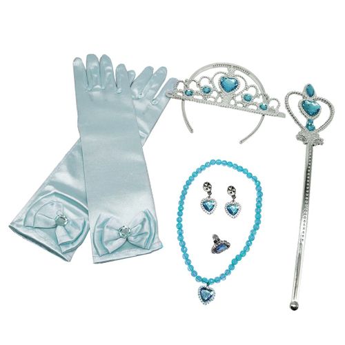 Costume De Princesse Pour Filles, Couronne, Gants, Accessoires Pour Fête D'anniversaire, Cosplay