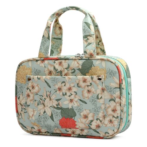 Sac de rangement Portable pour accessoires, sac à Crochet pour aiguilles à tricoter, fourre-tout de bricolage, fermeture éclair de voyage avec poignée imprimé Floral