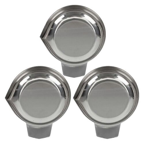 3pcs Poudre Pesée Casserole En Acier Inoxydable Balance Pan Poudre Plateau De Mesure Bijoux Balance Plateau
