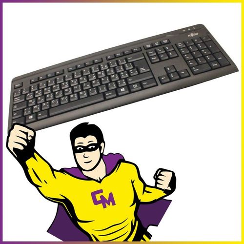 Clavier AZERTY USB Fujitsu KB410 K Noir 106 Touches Keyboard