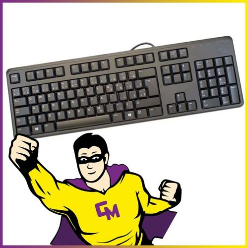 Clavier AZERTY USB Dell SK-8120 P/N 0C646N 0DJ497 Noir 106 Touches Keyboard