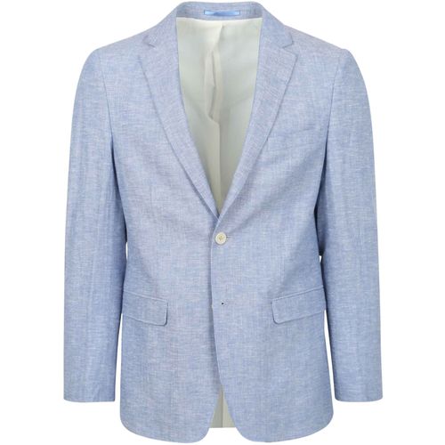 Suitable Veste De Costume De Lin Panama Clair Bleu Clair Bleu Taille 56