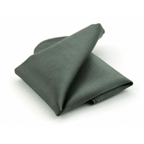 Pochette De Costume Soie F53 Anthracite Gris