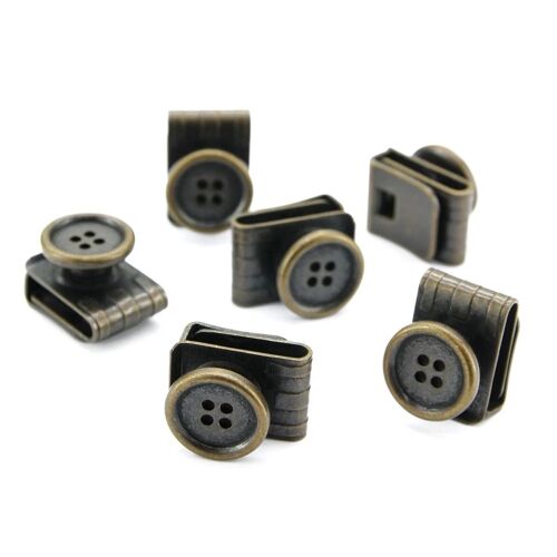 Sir Redman Boutons Bretelles Antique Laiton Argenté