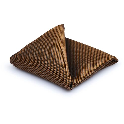 Suitable Pochette De Costume Soie Marron Cognac