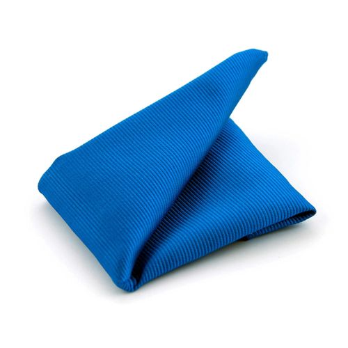 Pochette De Costume Soie Cobalt Clair F19 Bleu