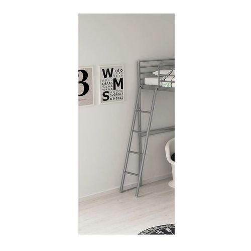 ECHELLE DE LIT MEZZANINE HAUT A BARREAUX EN ACIER GRIS TRES PRATIQUE SOLIDE POUR ACCES EN HAUTEUR DE CHAMBRE ESCABEAU ACCESSIBLE MARCHE PIED  METALLIQUE