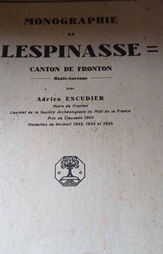 Monographies De Lespinasse. Canton De Fronton