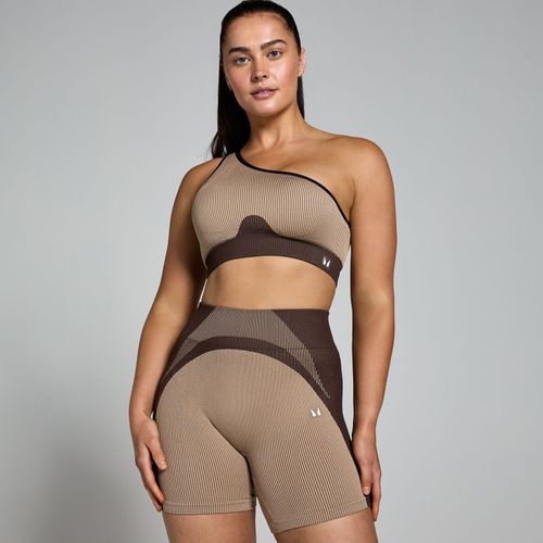Brassière Côtelée Sans Coutures Mp Contrast Pour Femmes ¿ Cachemire/Espresso - L