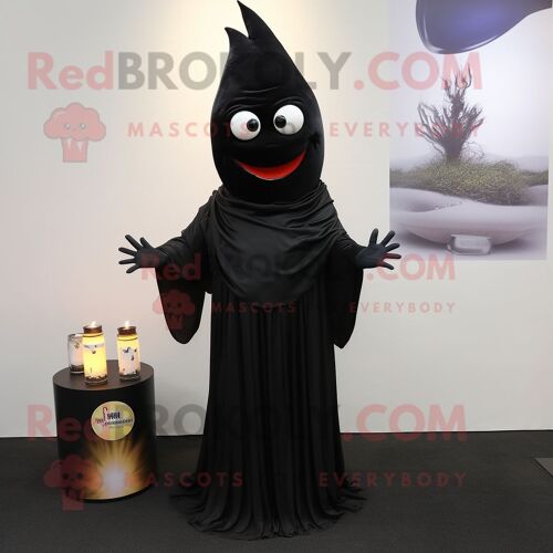Bougie parfumée noire Mascotte REDBROKOLY personnage habillé avec un pantalon et des épingles à châle
