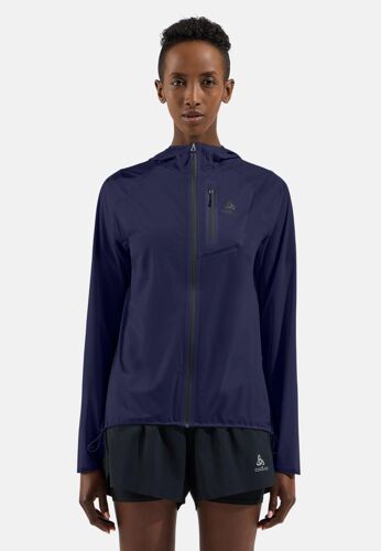 Odlo Veste Imperméable Pour La Course À Pied Performance Knit Zeroweight Dual Dry Pour Femme, L, Blue