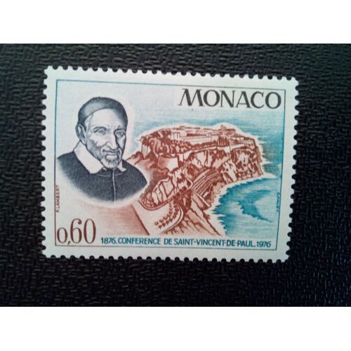 Timbre Monaco Yt 1067 Saint Vincent De Paul (1581-1660), Fondateur De La Caritas 1976 ( 021012 )
