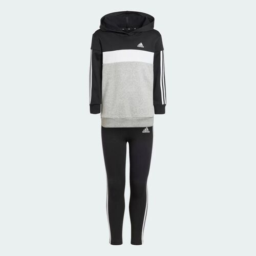 Ensemble Legging Molleton Colorblock 3 Bandes Tiberio Enfants Adidas - Black / White / Medium Grey Heather - 4-5a