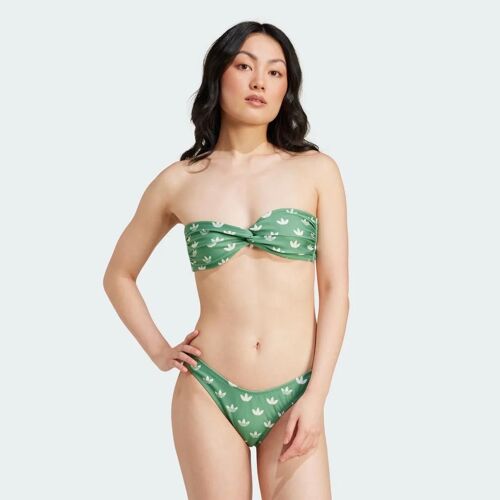 Haut De Bikini Motif Monogramme Adidas - Preloved Green / Cloud White - 40